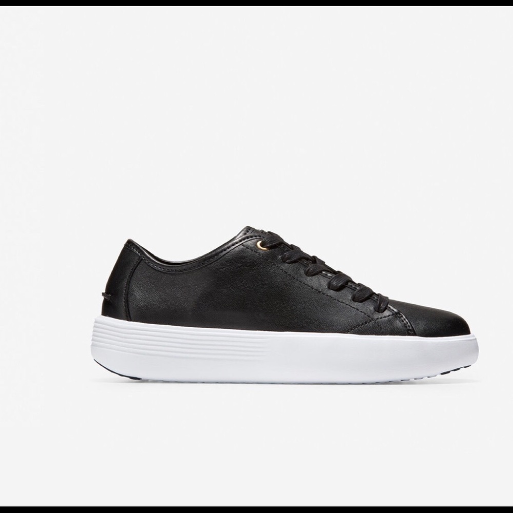 NWT Cole Haan WMN Platform Black Leather Sneaker